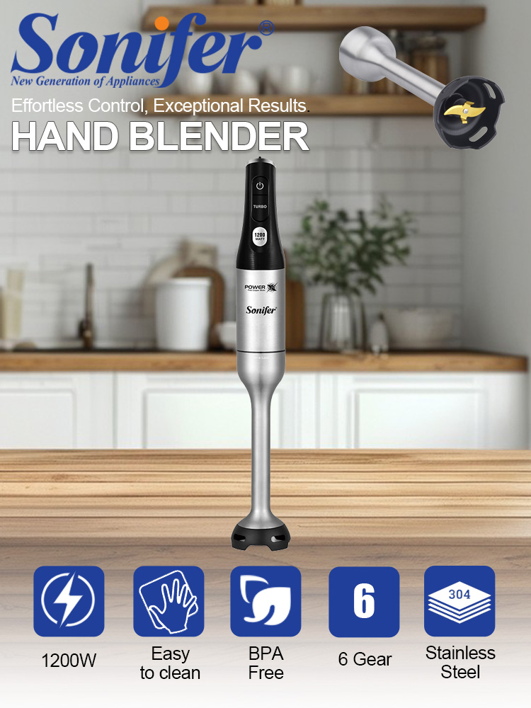 Meal Prep Smoothies - 핸드 블렌더 Sonifer SF-8184 1200W 이머전