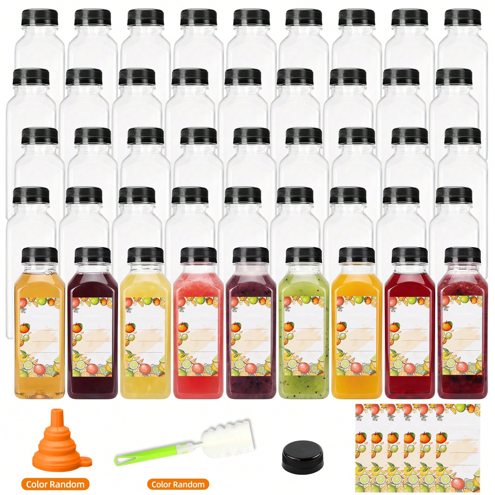 Meal Prep Smoothies - 플라스틱 주스병 모던하고 세련된 투명 12온스