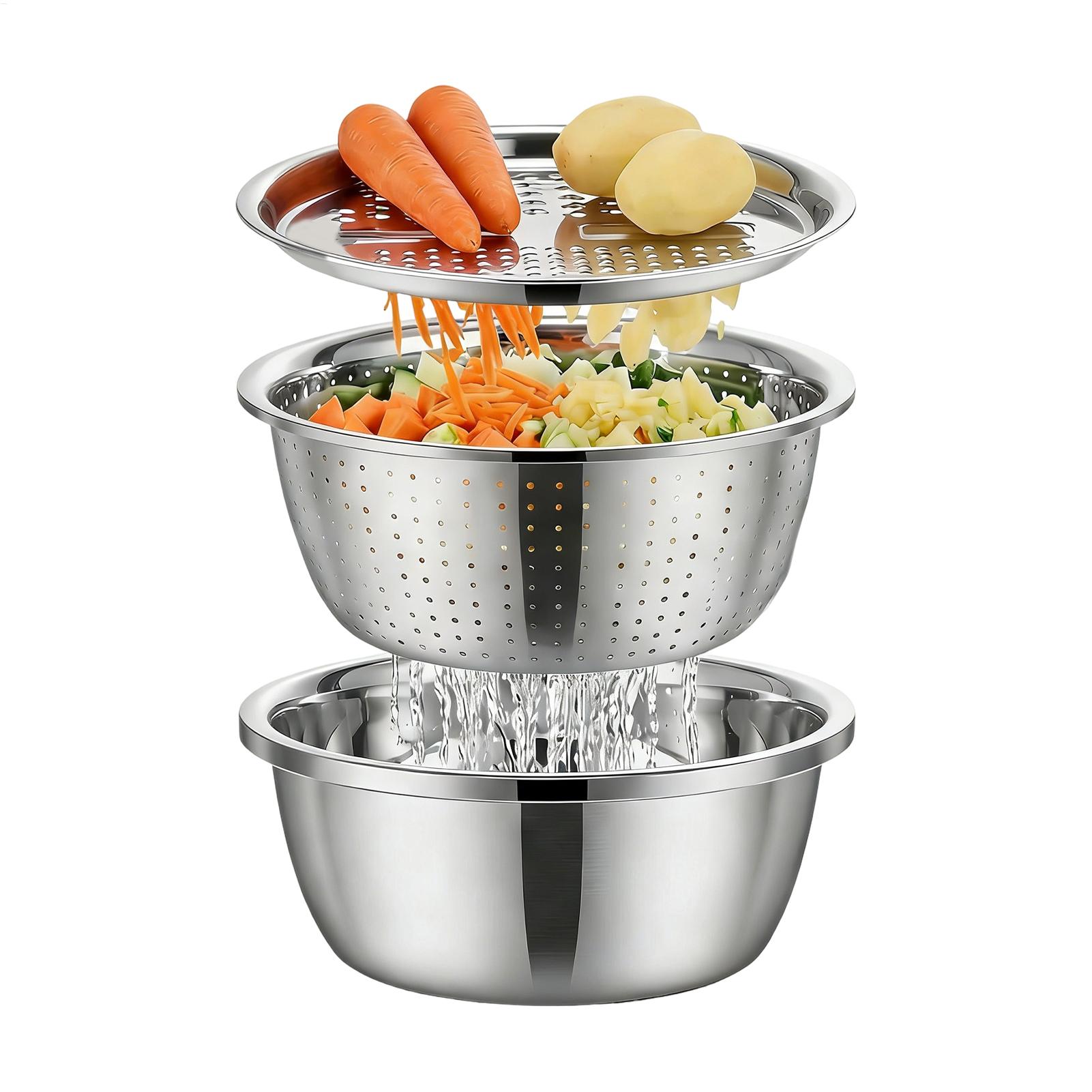 Meal Prep Pasta - 스테인리스 스틸 채반 26cm 야채 과일