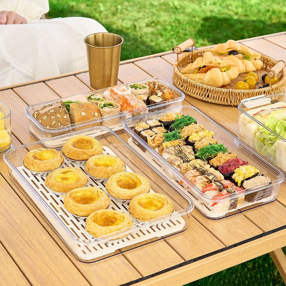 Meal Prep Pasta - 투명 과일 보관 용기 뚜껑이 있는