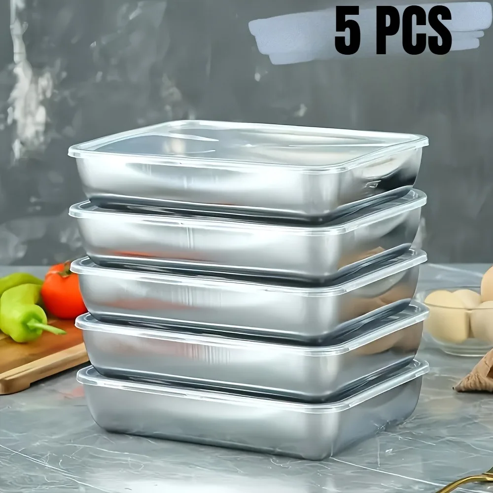 Meal Prep Glass - 5종 스테인리스 스틸 식품 보관 용기,