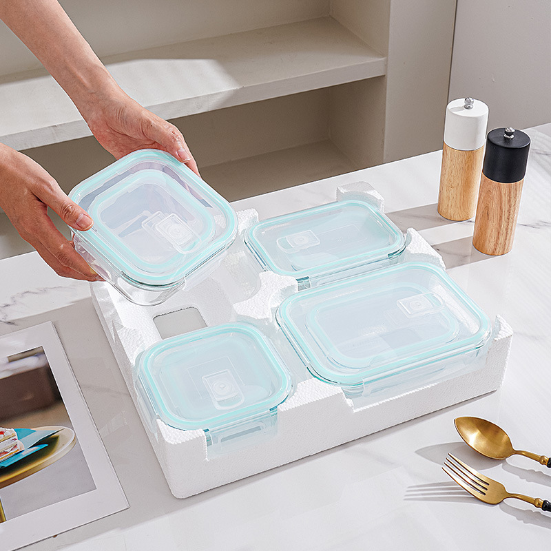 8피스 유리 도시락 및 보관 세트, 뚜껑이 있는 붕규산 - Meal Prep Glass 리뷰 및 가격