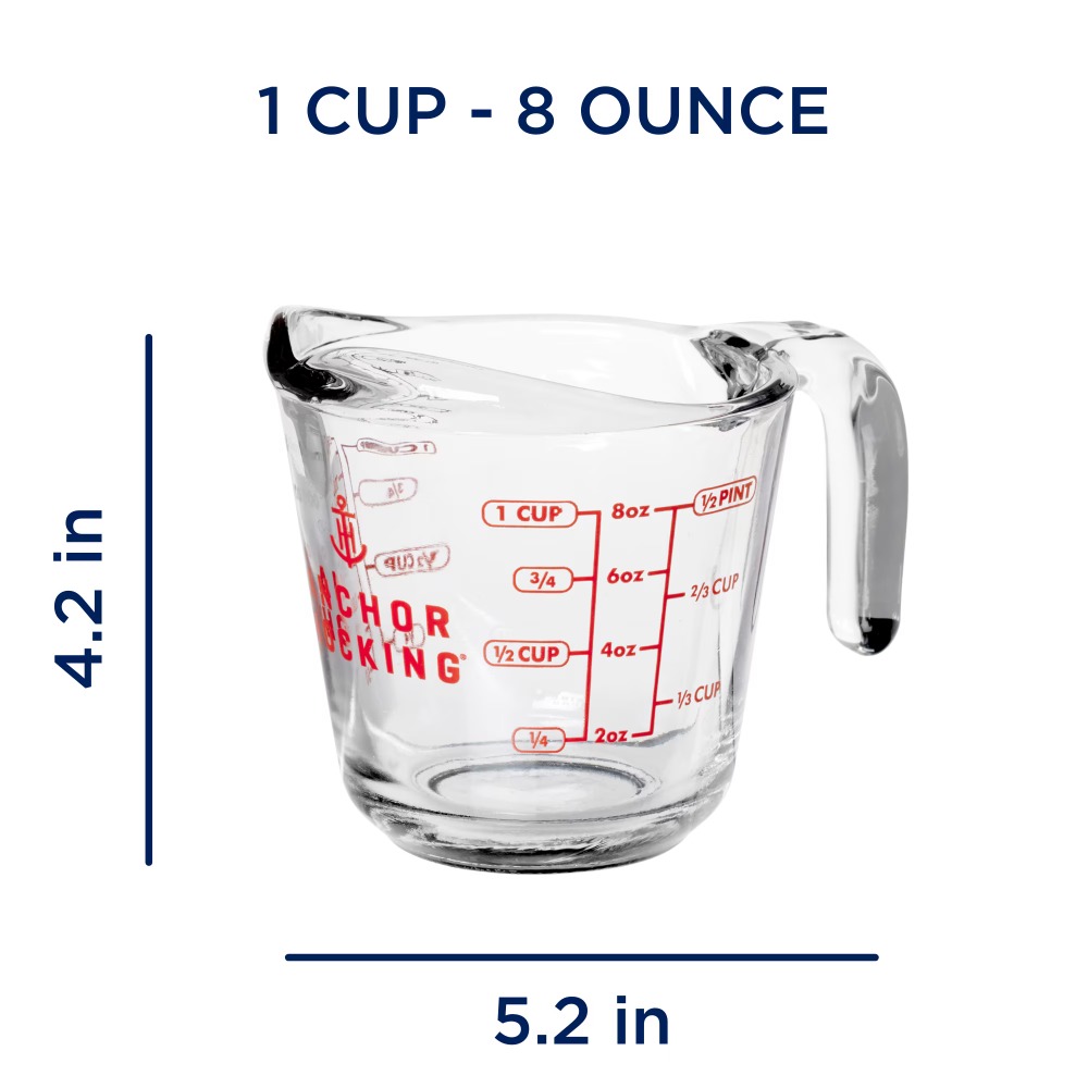 2팩 유리 계량컵 세트, 손잡이와 주둥이가 있어 액체  - Meal Prep Glass 리뷰 및 가격