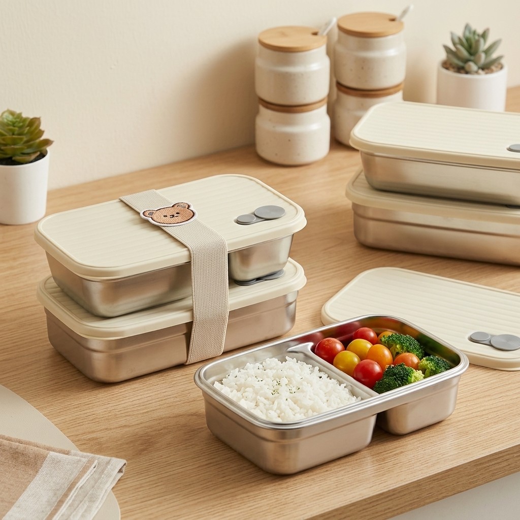 스테인리스 스틸 도시락 금속 도시락 전자레인지용 식품  - Meal Preparation 리뷰 및 가격