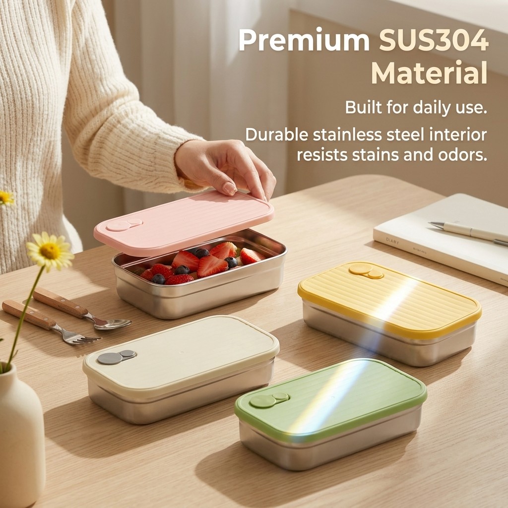 스테인리스 스틸 도시락 금속 도시락 전자레인지용 식품  - Meal Preparation 리뷰 및 가격