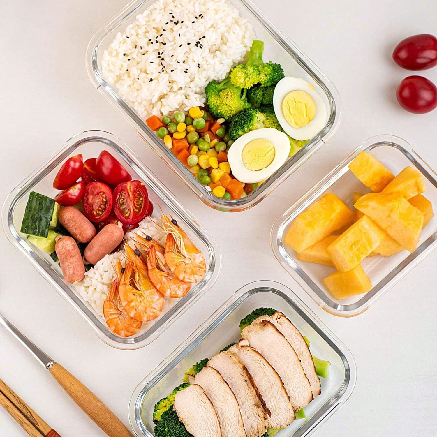 10팩 유리 밀프렙 용기, 뚜껑이 있는 밀폐형 식품 보 - Meal Prep Glass 리뷰 및 가격