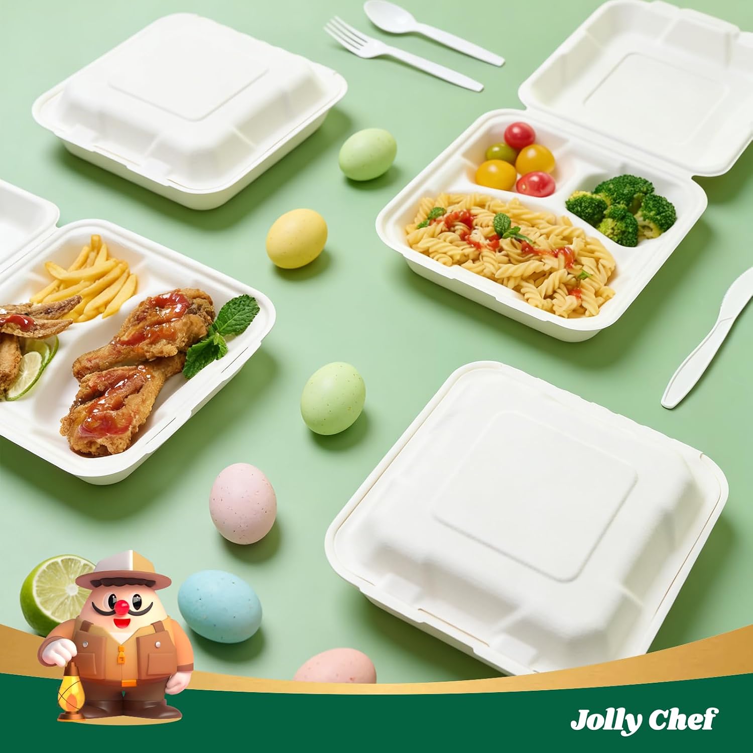 일회용 조개껍데기 모양 테이크아웃 용기, 8x8 50개 - Meal Prep Restaurant 리뷰 및 가격