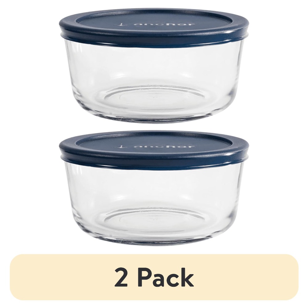 2팩 원형 유리 식품 보관 용기, 밀폐 뚜껑 포함, 4 - Meal Prep Glass 리뷰 및 가격